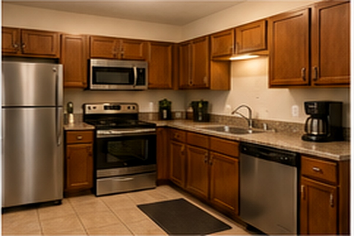 Representative fully equipped residential kitchen