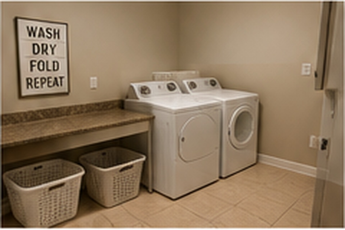 Representative on-site washer and dryer