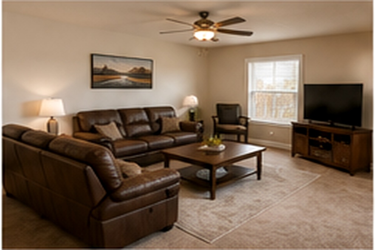 Representative comfortable living room